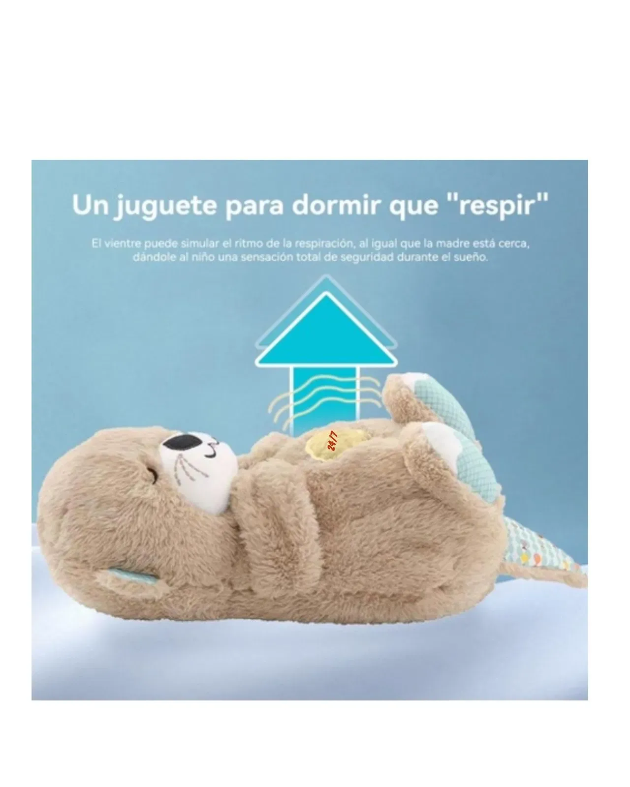 Nutria Peluche Que Respira Y Tranquiliza Sonido Para Dormir Anti Estres