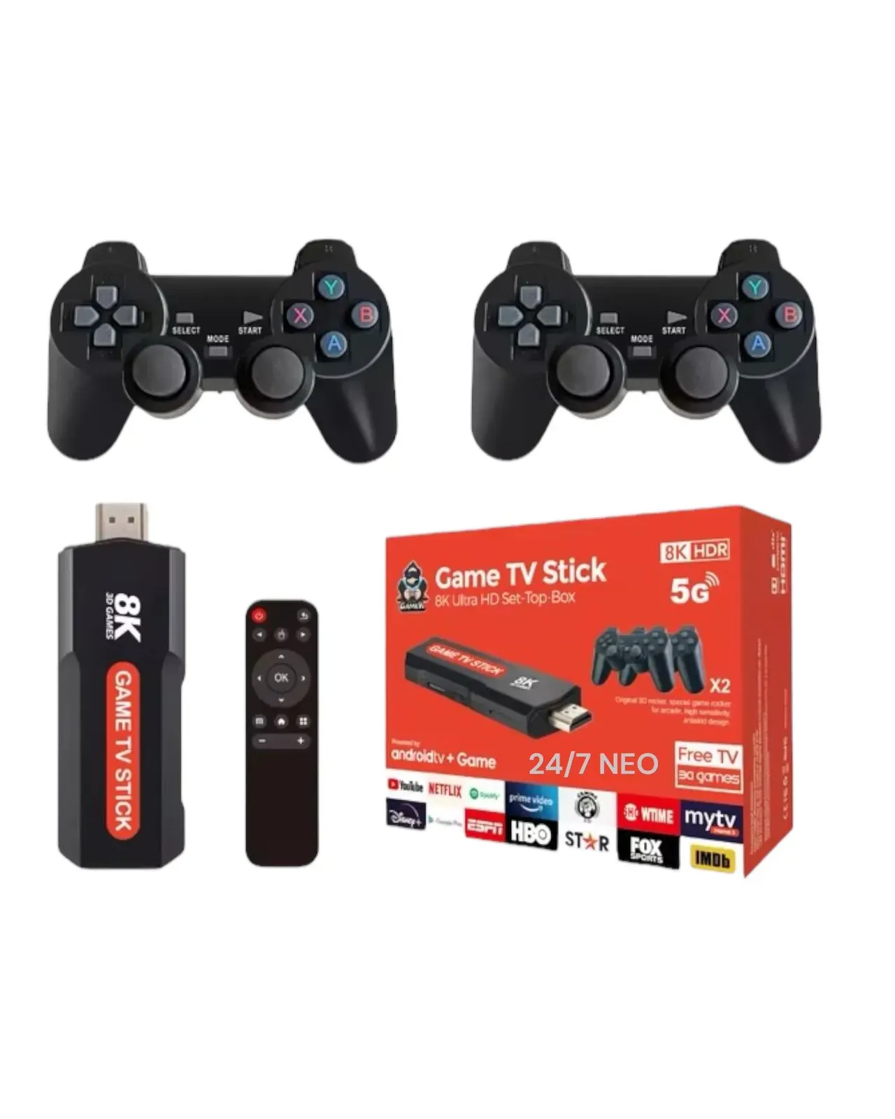 Consola De Video Juego Android Tv Game Stick Hdmi 8K 