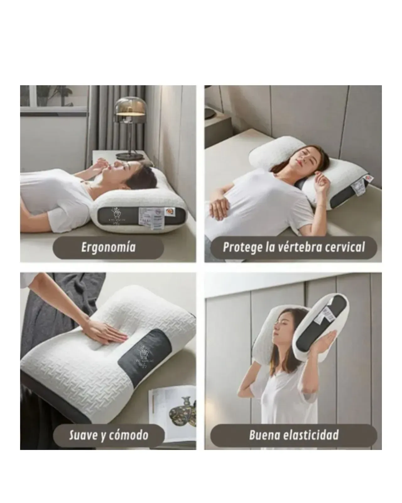 Combo X2 Almuadas Ortopedicas Transpirables Cervical Sleep Confort 3D