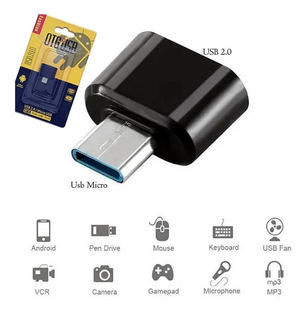 Adaptador Convertidor Usb 2.0 Hembra Otg A Tipo Micro Usb Ma