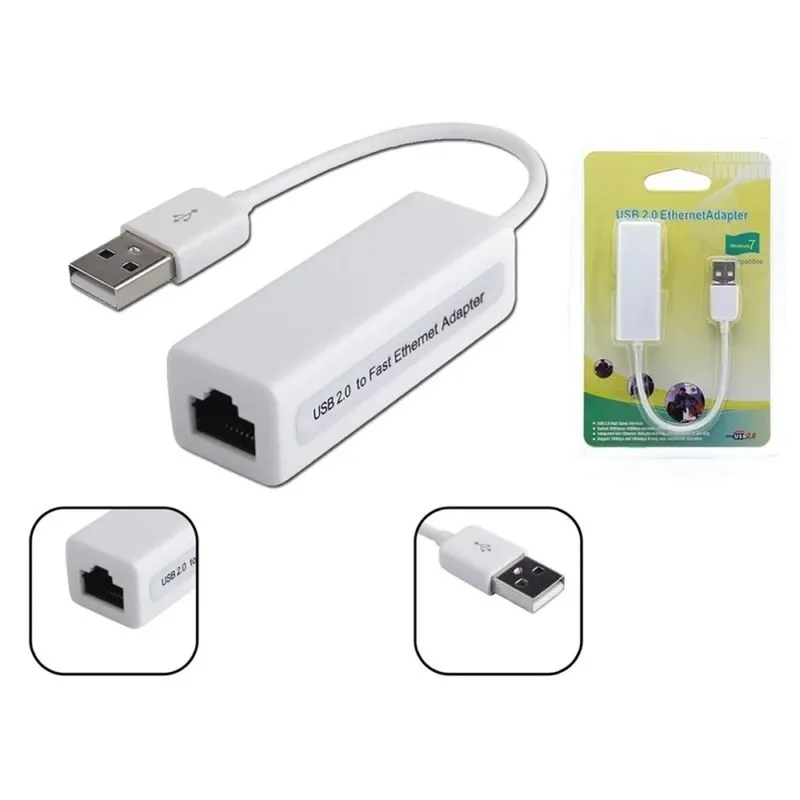 Adaptador USB 2.0 a Rj45 LAN Ethernet 10/100 Mbps Computador MST-1046G-8