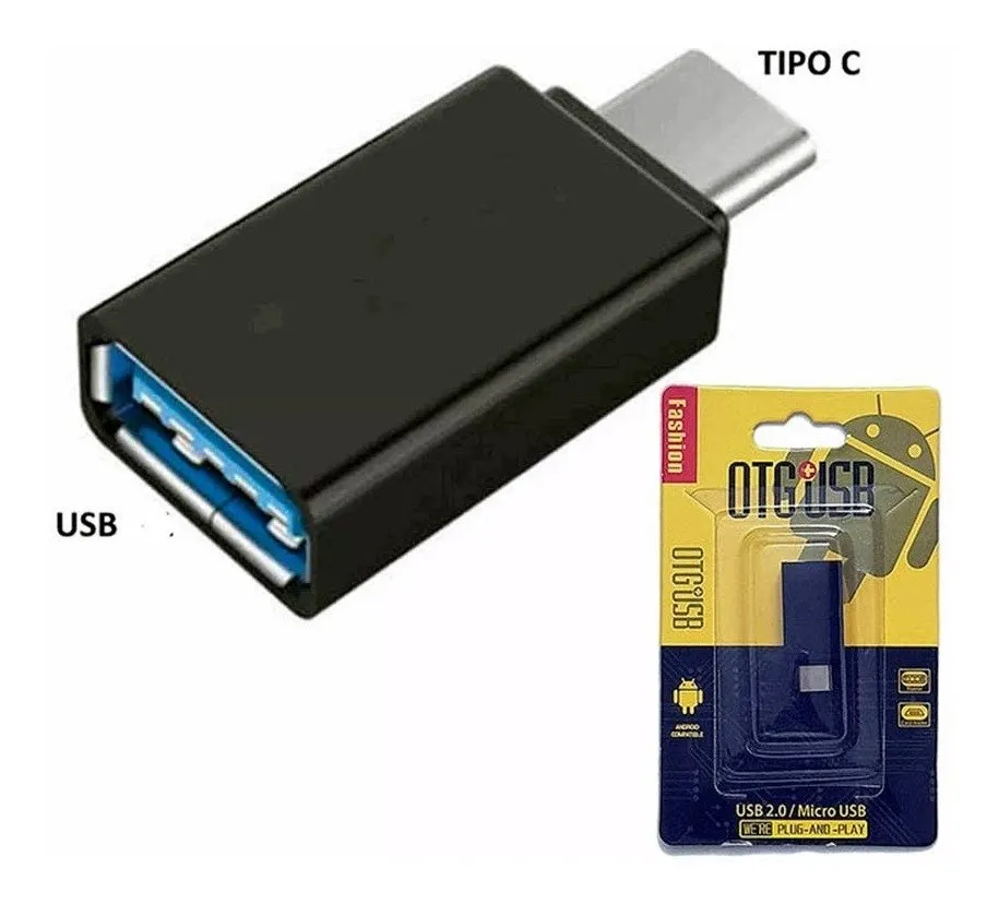 Adaptador Convertidor Usb 2.0 Hembra Otg A Usb Tipo C Macho