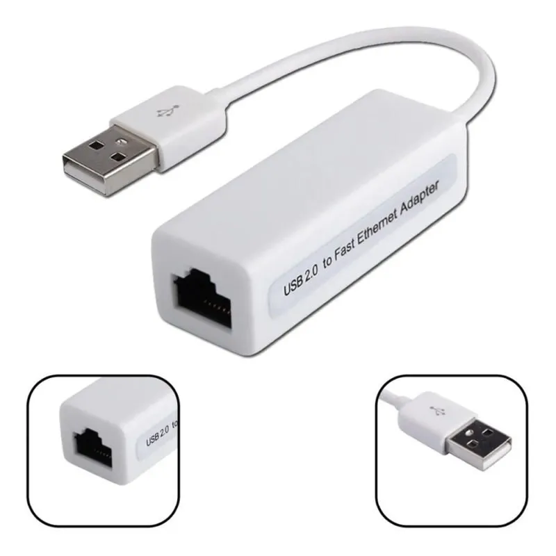 Adaptador USB 2.0 a Rj45 LAN Ethernet 10/100 Mbps Computador MST-1046G-8