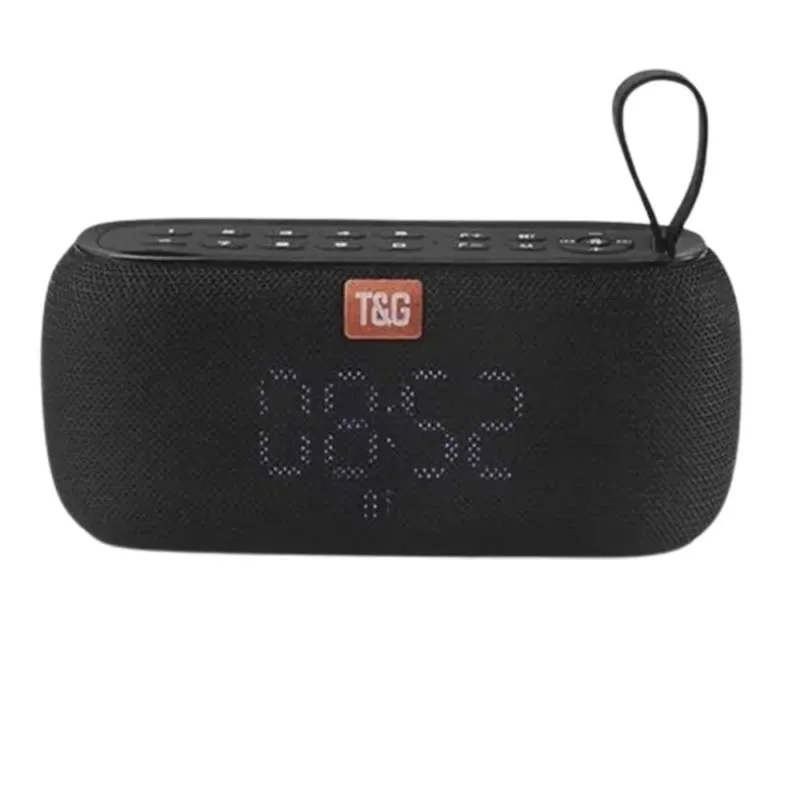 Parlante Reloj Radio Inalambrico Port?til T&G TG-177 Negro