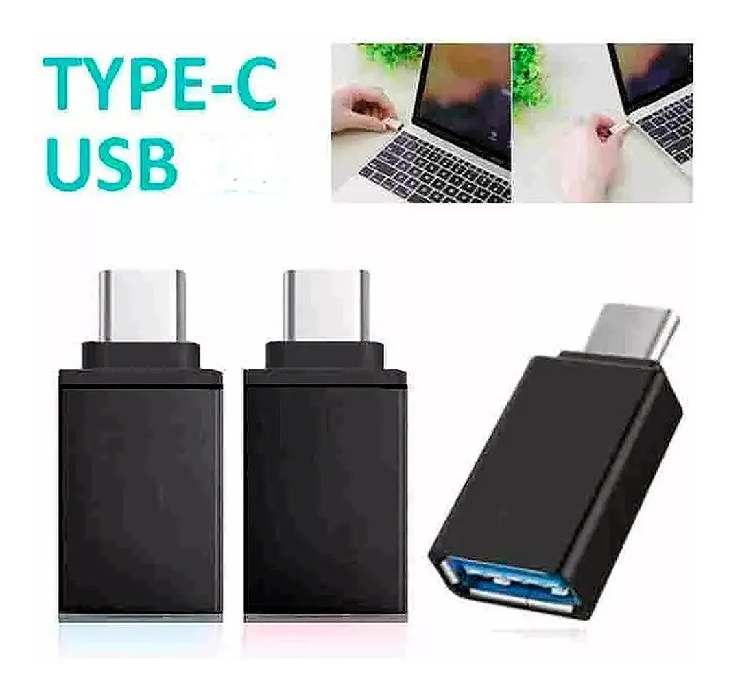 Adaptador Convertidor Usb 2.0 Hembra Otg A Usb Tipo C Macho