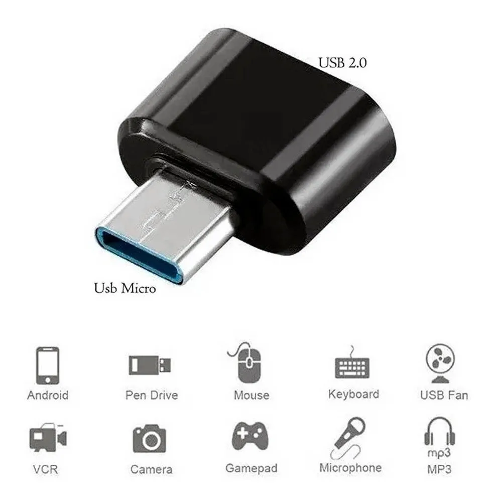 Adaptador Convertidor Usb 2.0 Hembra Otg A Tipo Micro Usb Ma