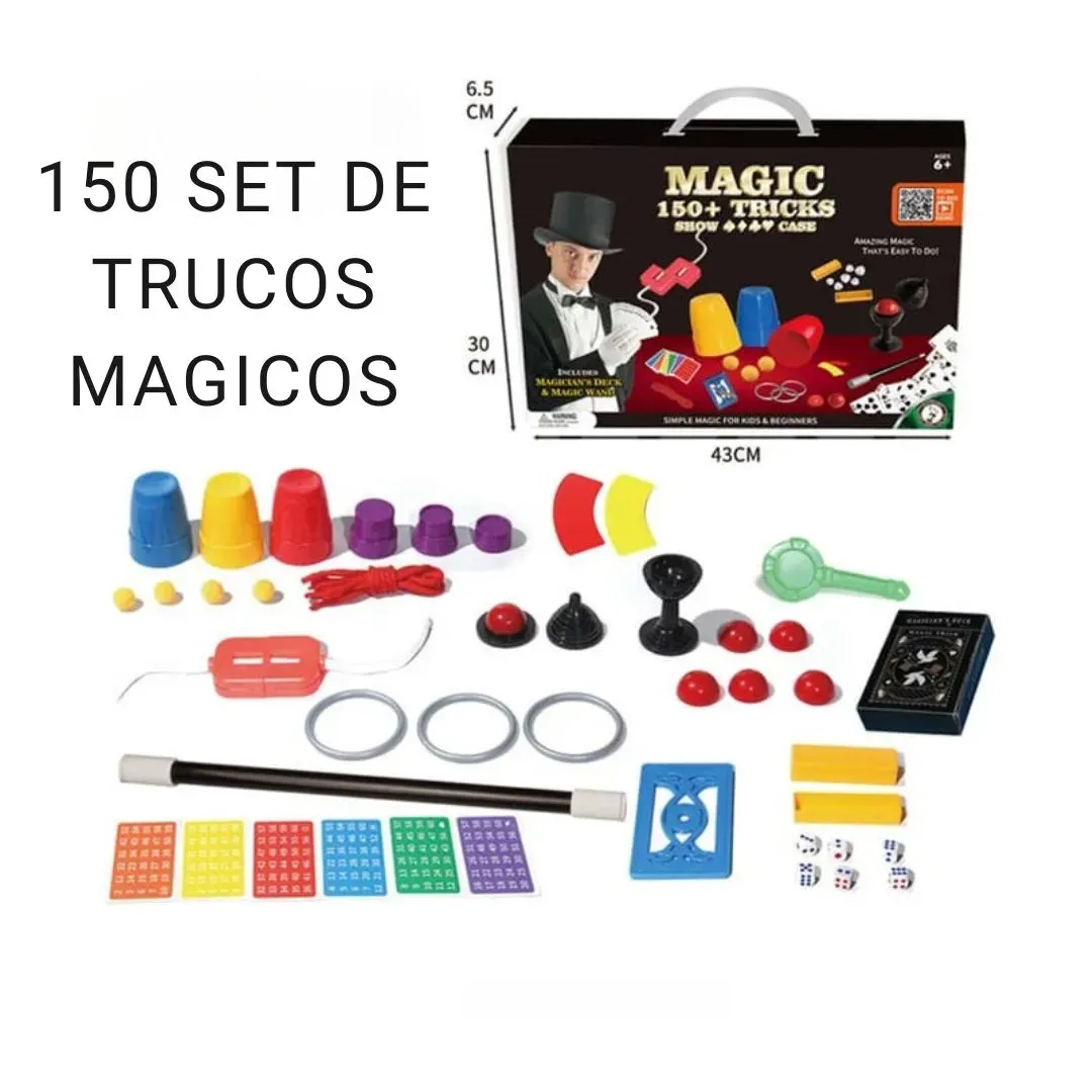 Set de Magia Completo para Niños 150 Trucos Increíbles Magic Show