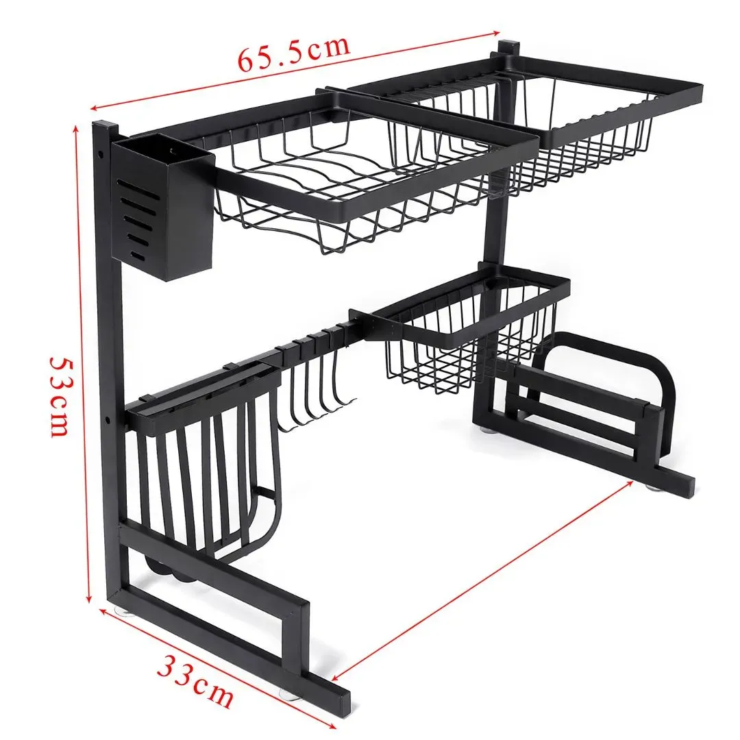 Organizador Seca platos 65cm Estante para Loza y Utensilios de Cocina