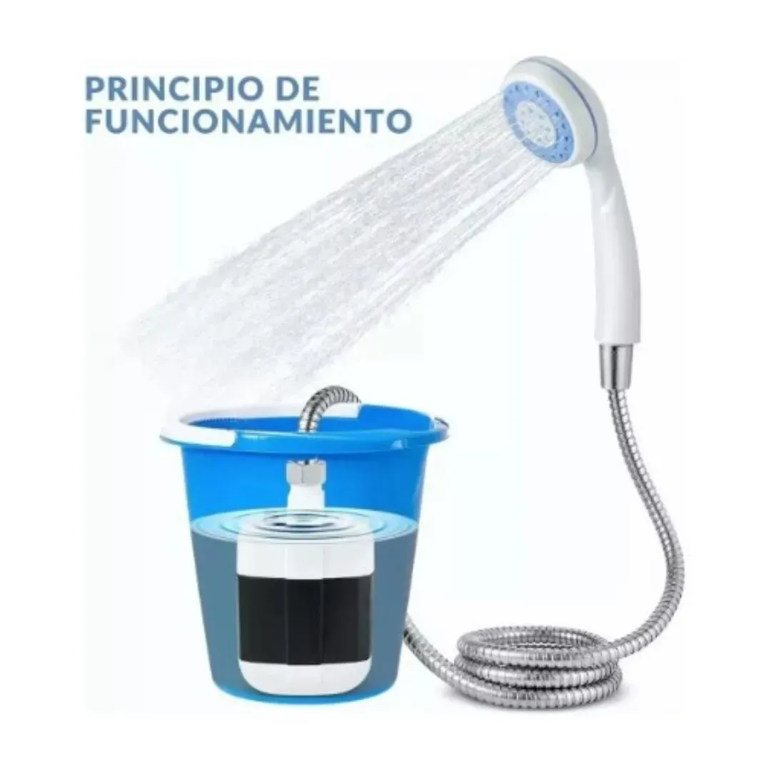 Ducha Portátil Bomba Con Bateria Recargable Compacta y Ligera