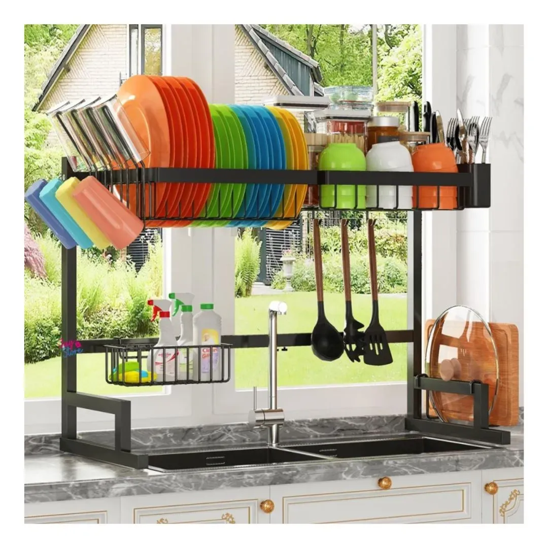 Organizador Seca platos 65cm Estante para Loza y Utensilios de Cocina