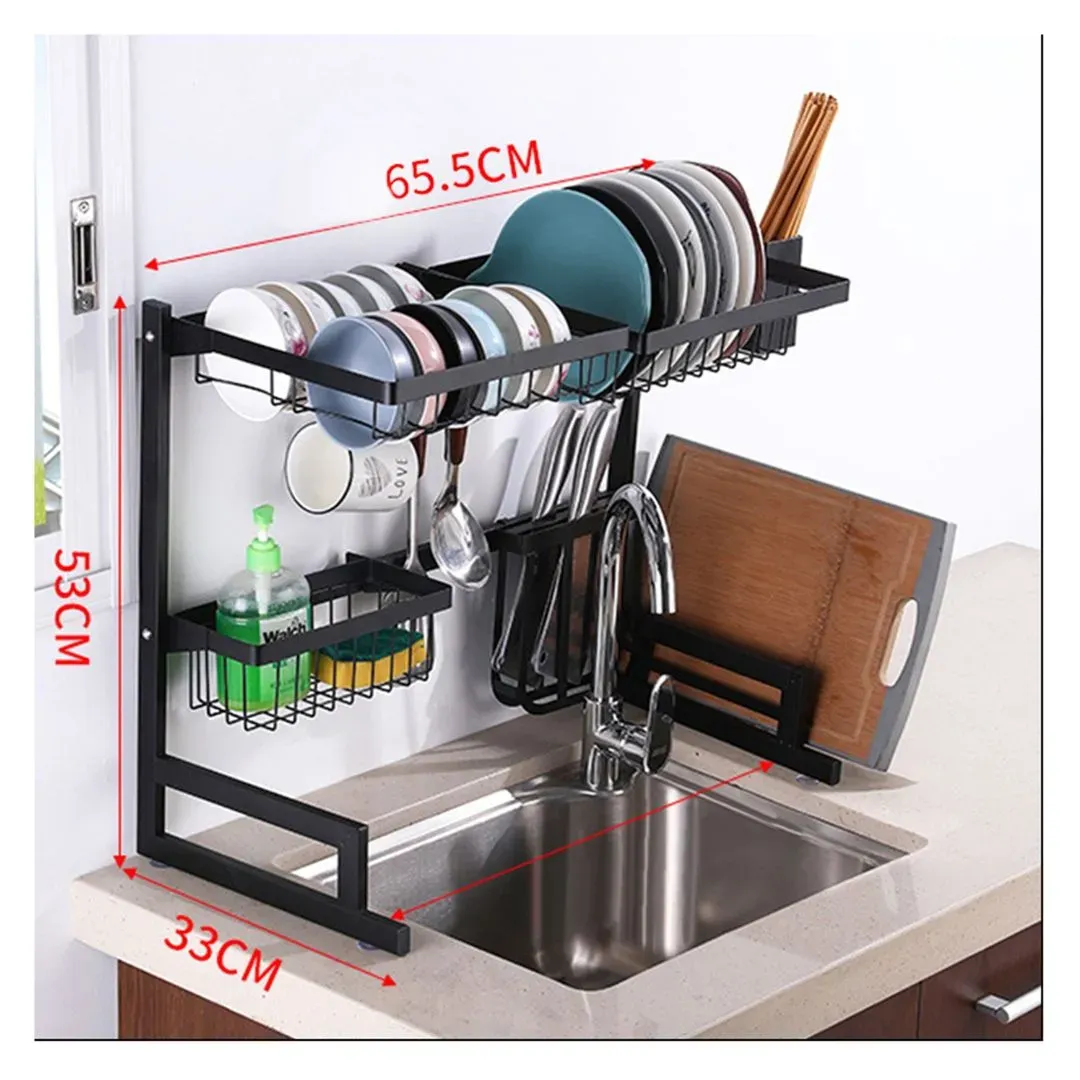 Organizador Seca platos 65cm Estante para Loza y Utensilios de Cocina