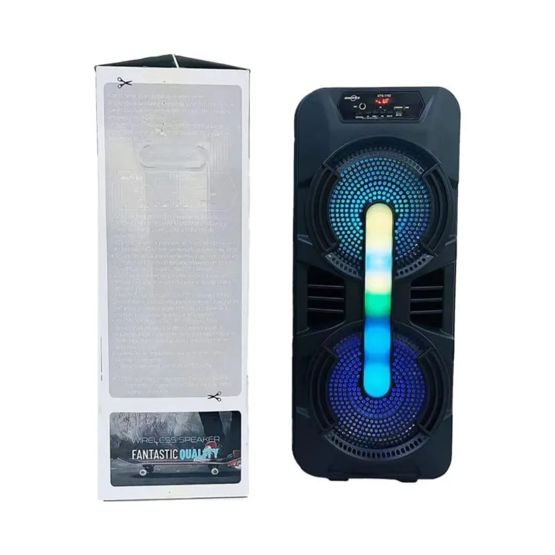 Parlante Portátil 8 Pulgadas Bluetooth Luces Radio Karaoke