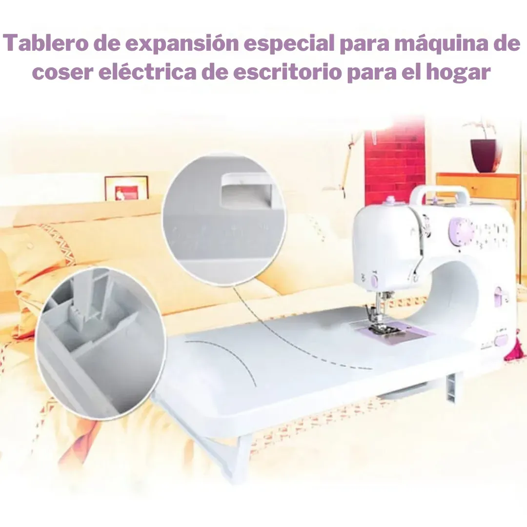 Máquina De Coser Eléctrica Multifuncional 12 puntadas Con Mesa Auxiliar