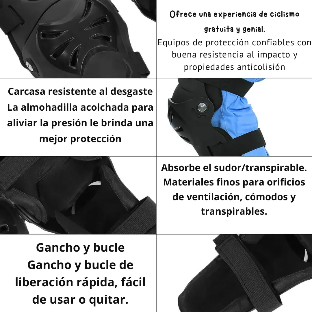 Rodilleras y Coderas Articuladas Para Motociclistas Universal Unisex