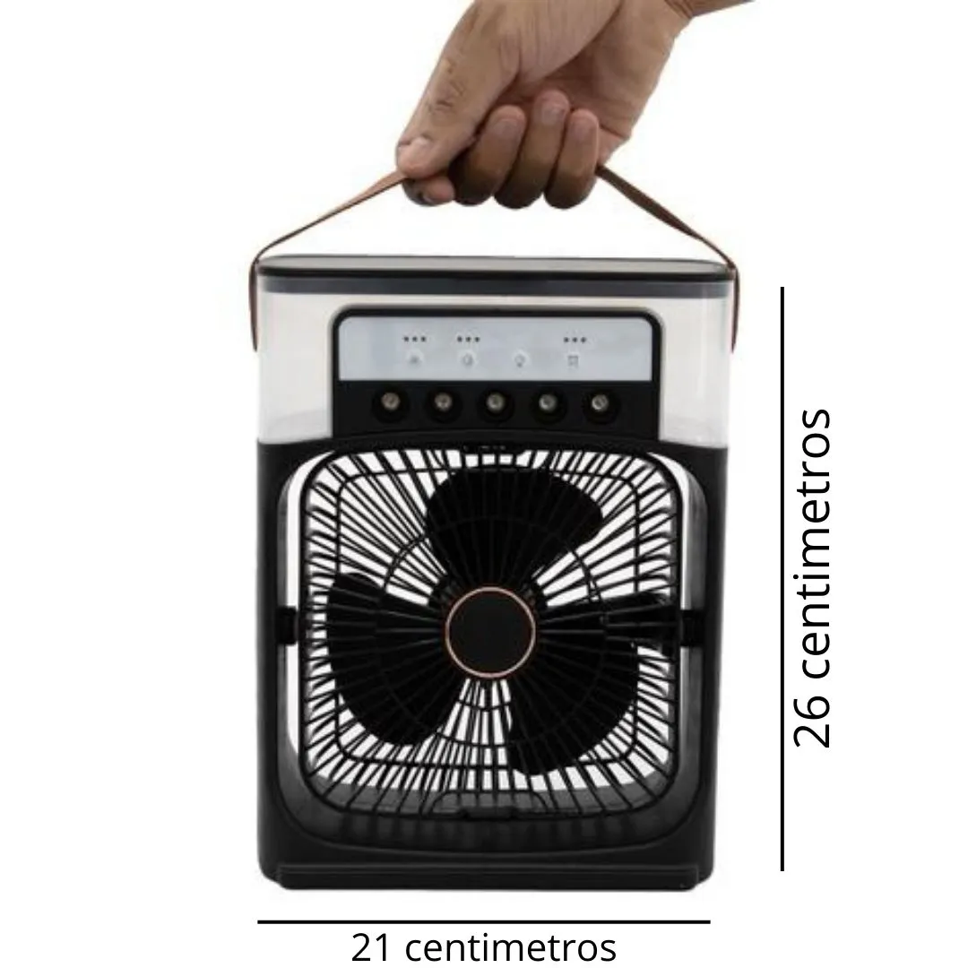 Ventilador Humidificador Luz Led CoolAir 3 En 1