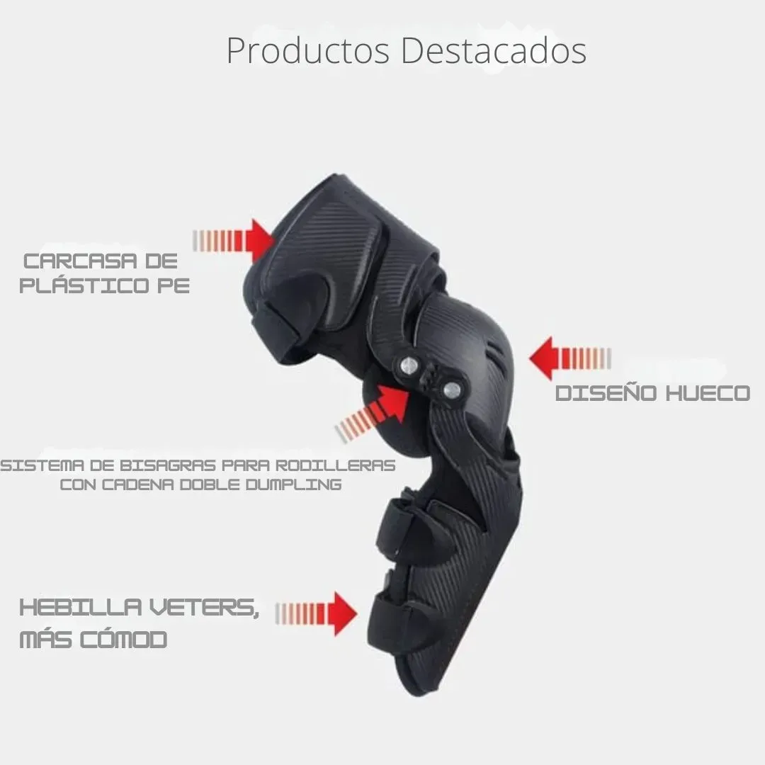 Rodilleras Ajustables De Protección Unisex Para Motociclistas