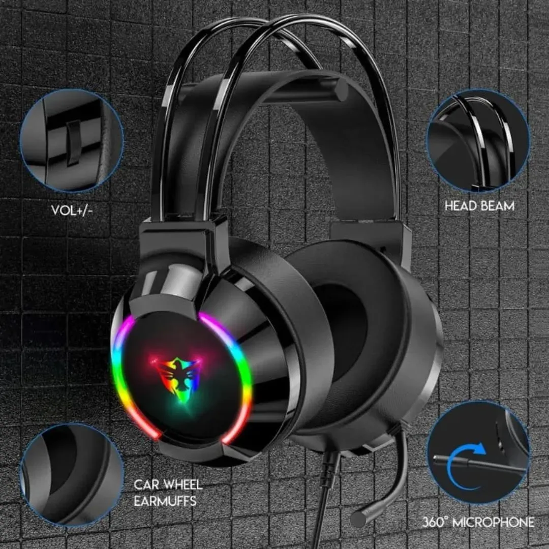 Audifonos Gamer Luz RGB  G 606