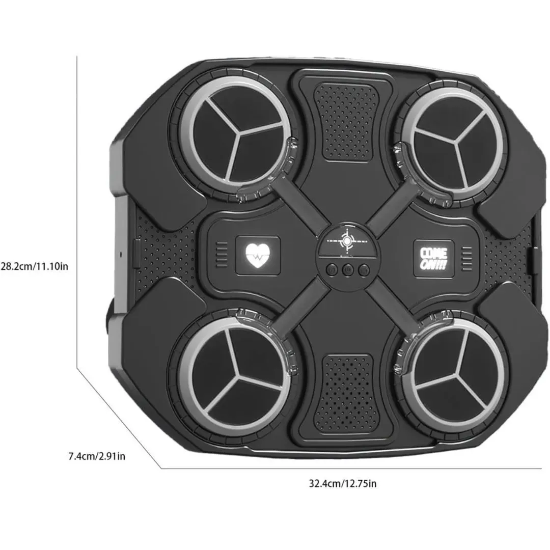 Máquina De Boxeo Musical Recargable Con Bluetooth Luces y Guantes Para Niños