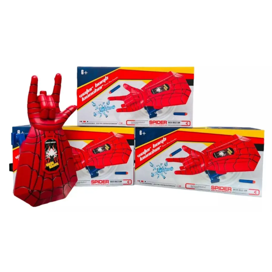 Guante Lanzador de Spiderman Dardos e Hidrogel Manual Para Niños