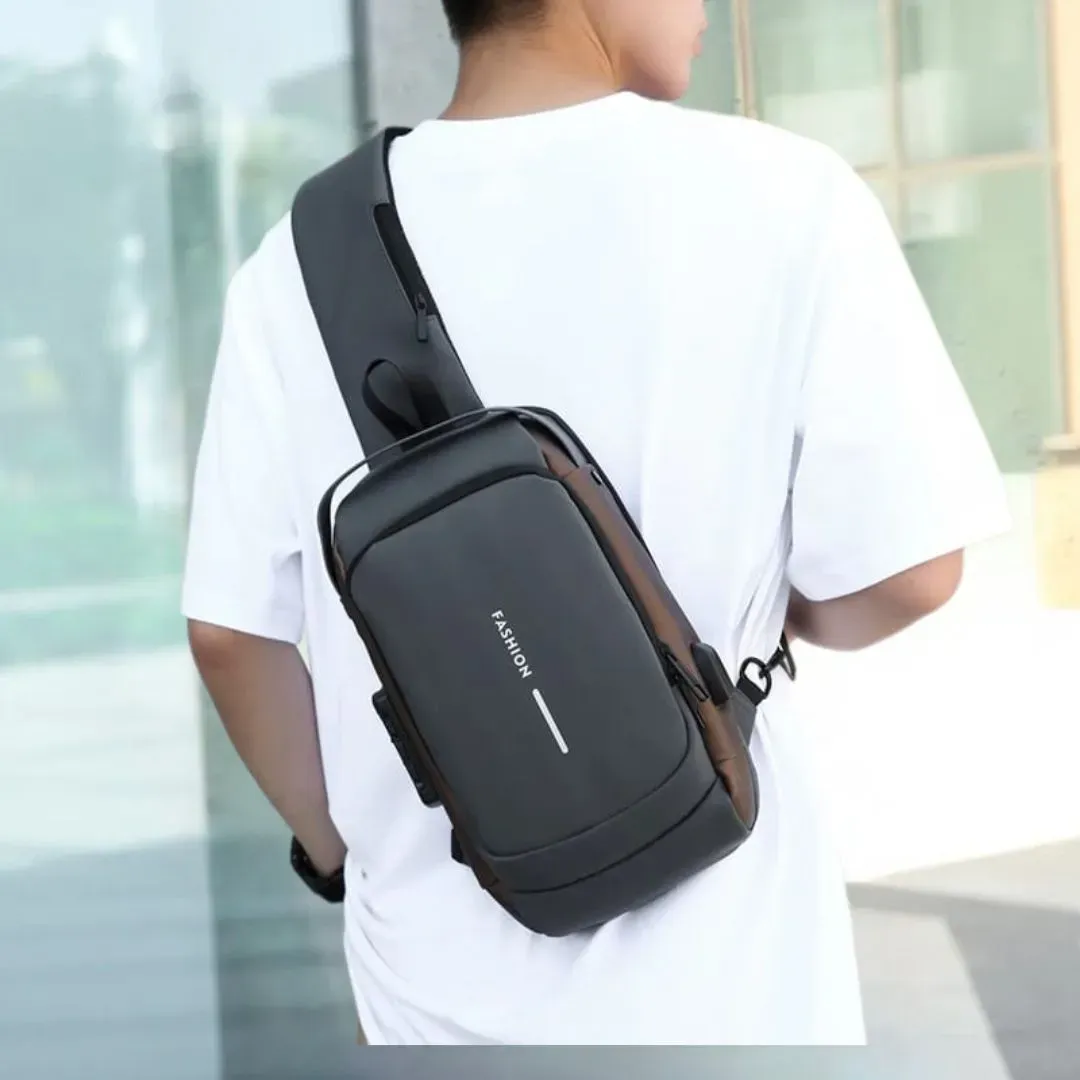 Bolso Maleta Antirrobo Negro Con Clave De Seguridad Diseño Moderno