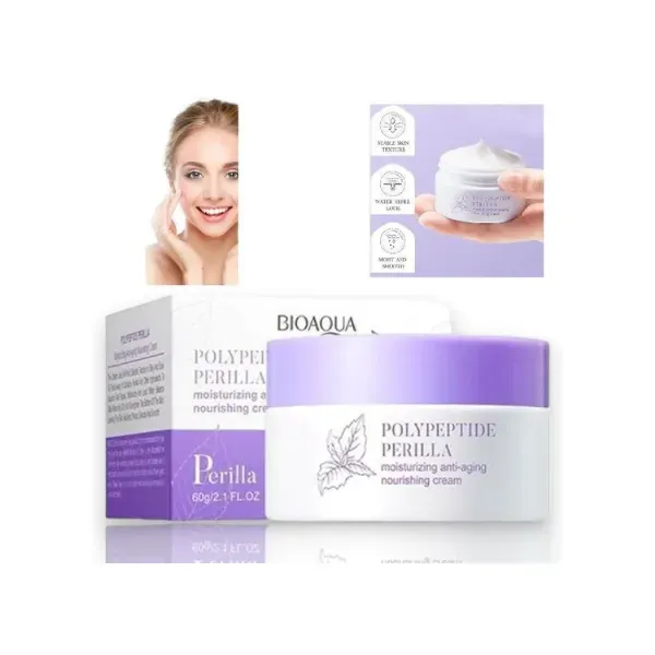 Crema Facial Antiedad Con Extractos De Perilla Y Polipéptido Bioaqua Original