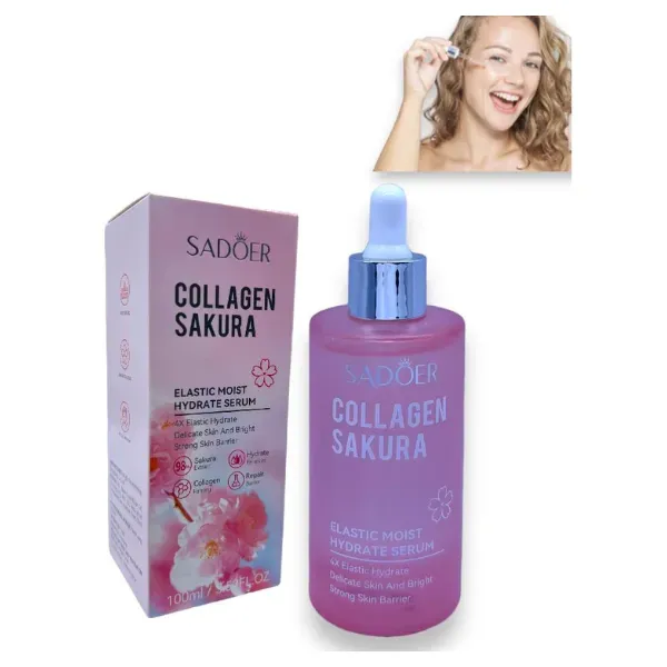 Sérum Facial Con Extracto De Sakura Piel 4 Veces Más Hidratada Sadoer 100Ml Original