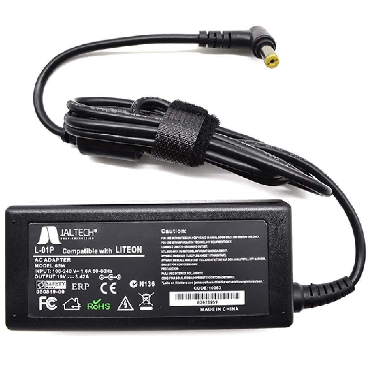 Cargador para Acer 19V 3,42A 65w punta 4,5*1,7mm Amarilla