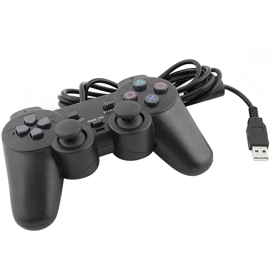 Combo x2 Control Gamepad Joystick USB para PC Negro