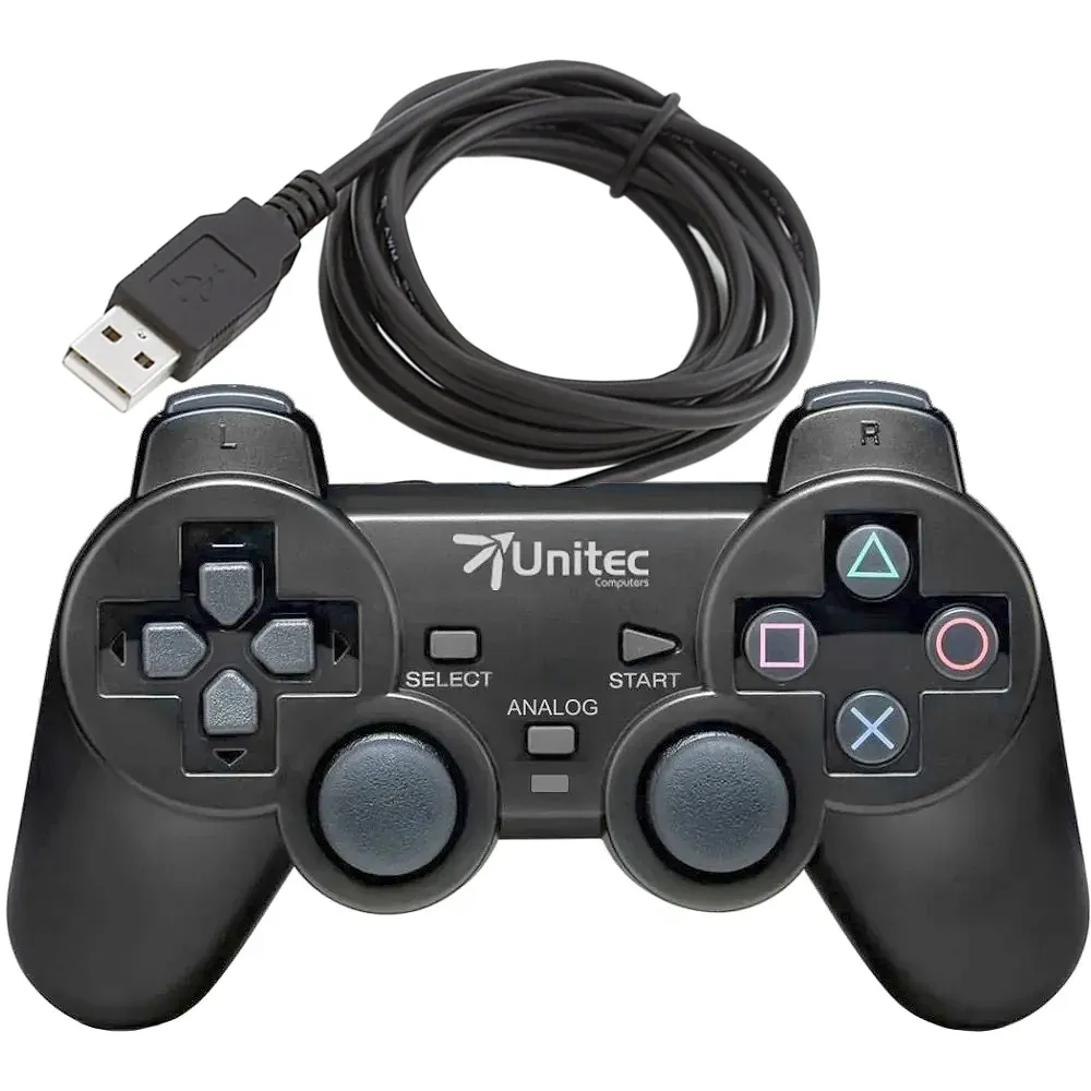 Combo x2 Control Gamepad Joystick USB para PC Negro