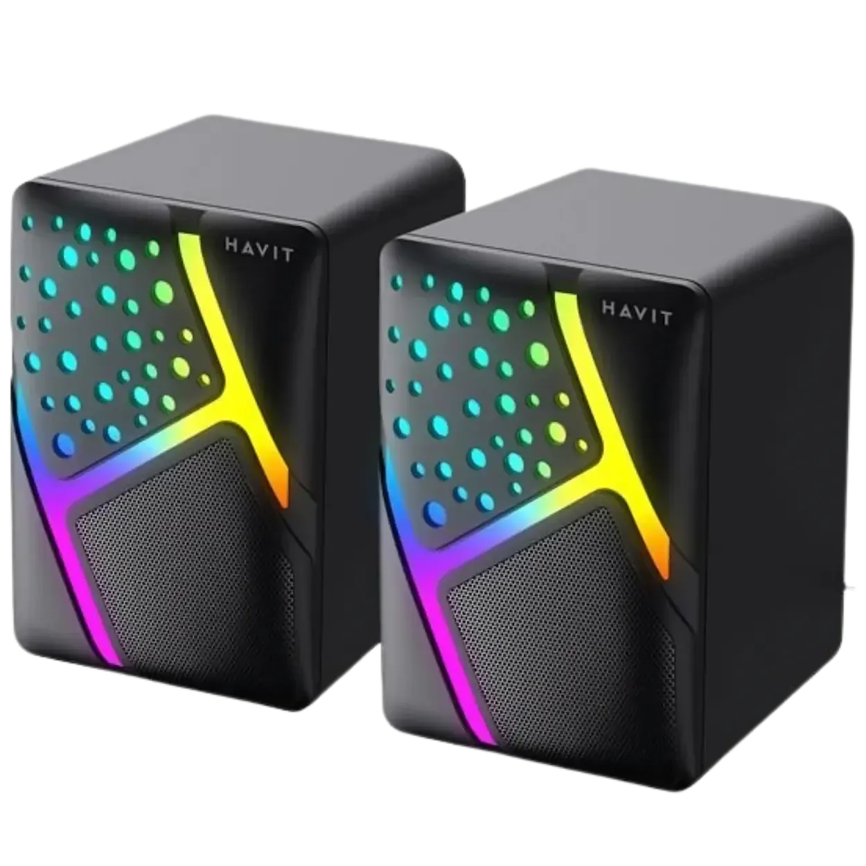 Parlantes RGB Havit SK763 USB Negros 