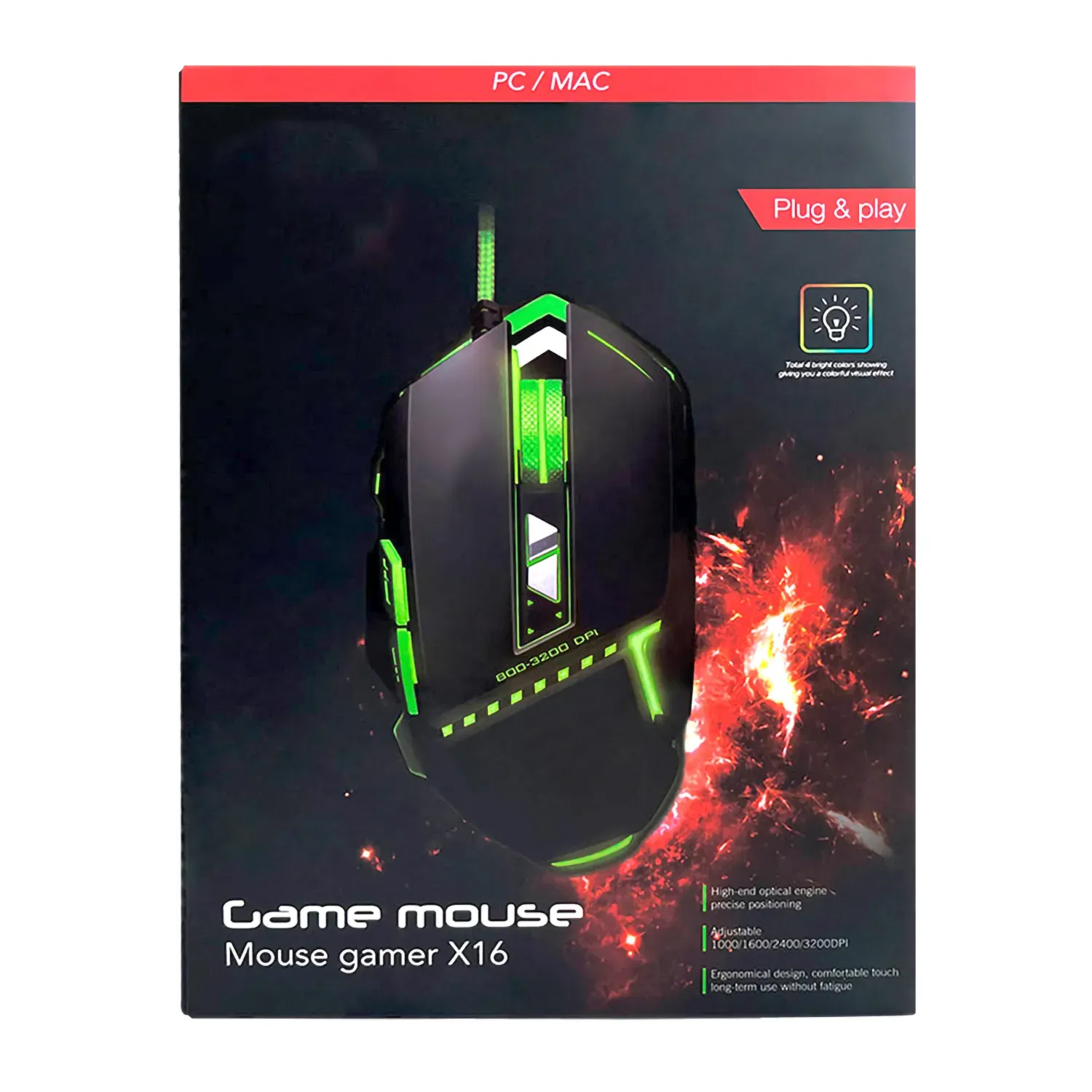 Mouse Gamer Unitec 29UTX00X16