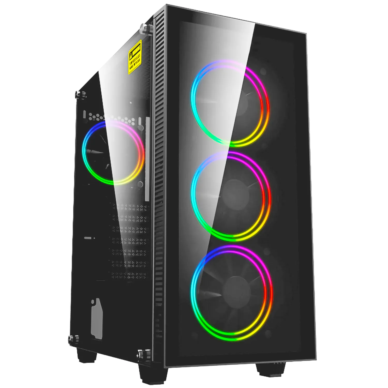 Chasis Gamer RGB ATX Wattana Obruks + 4 Fans RGB