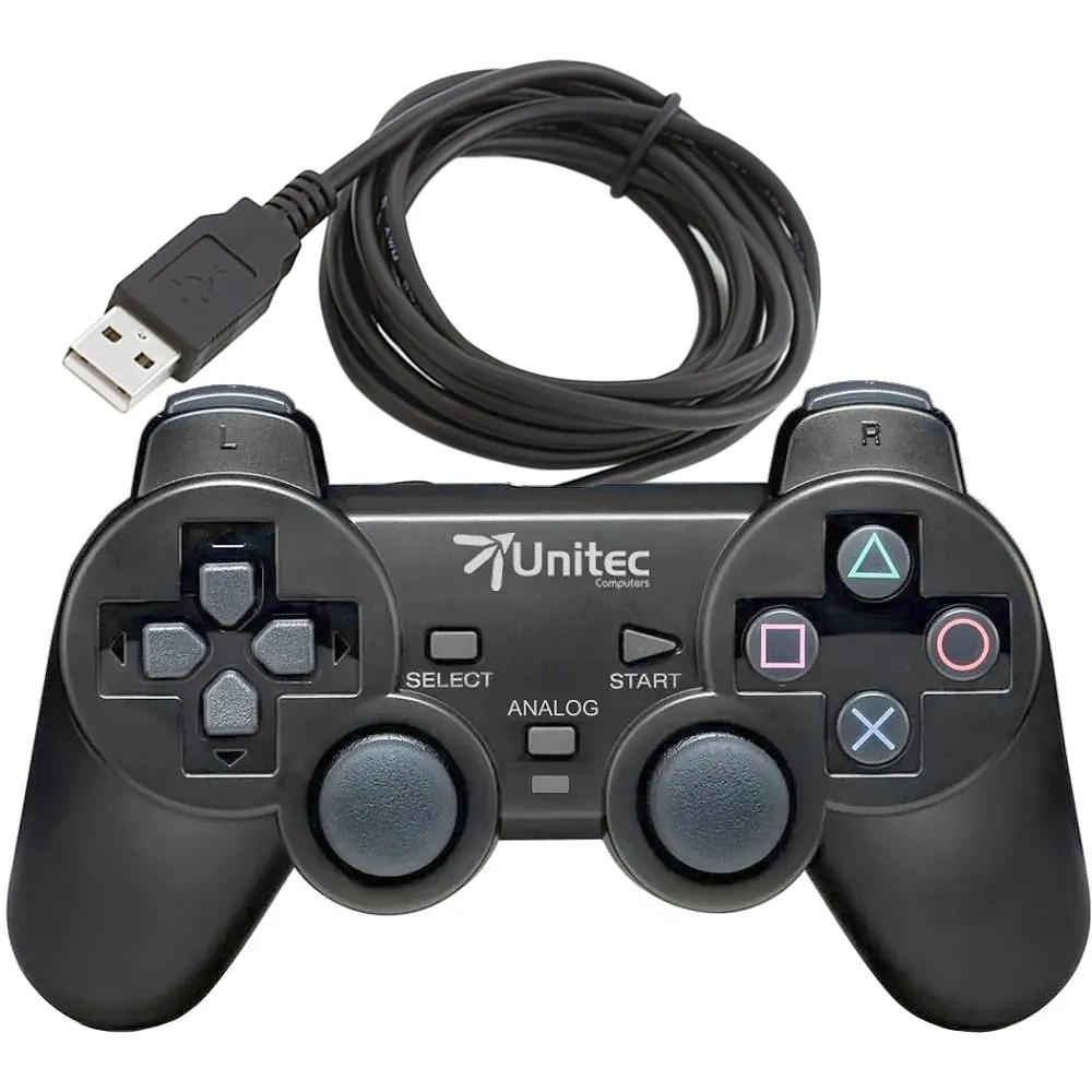 Control Gamepad Joystick USB para PC Negro