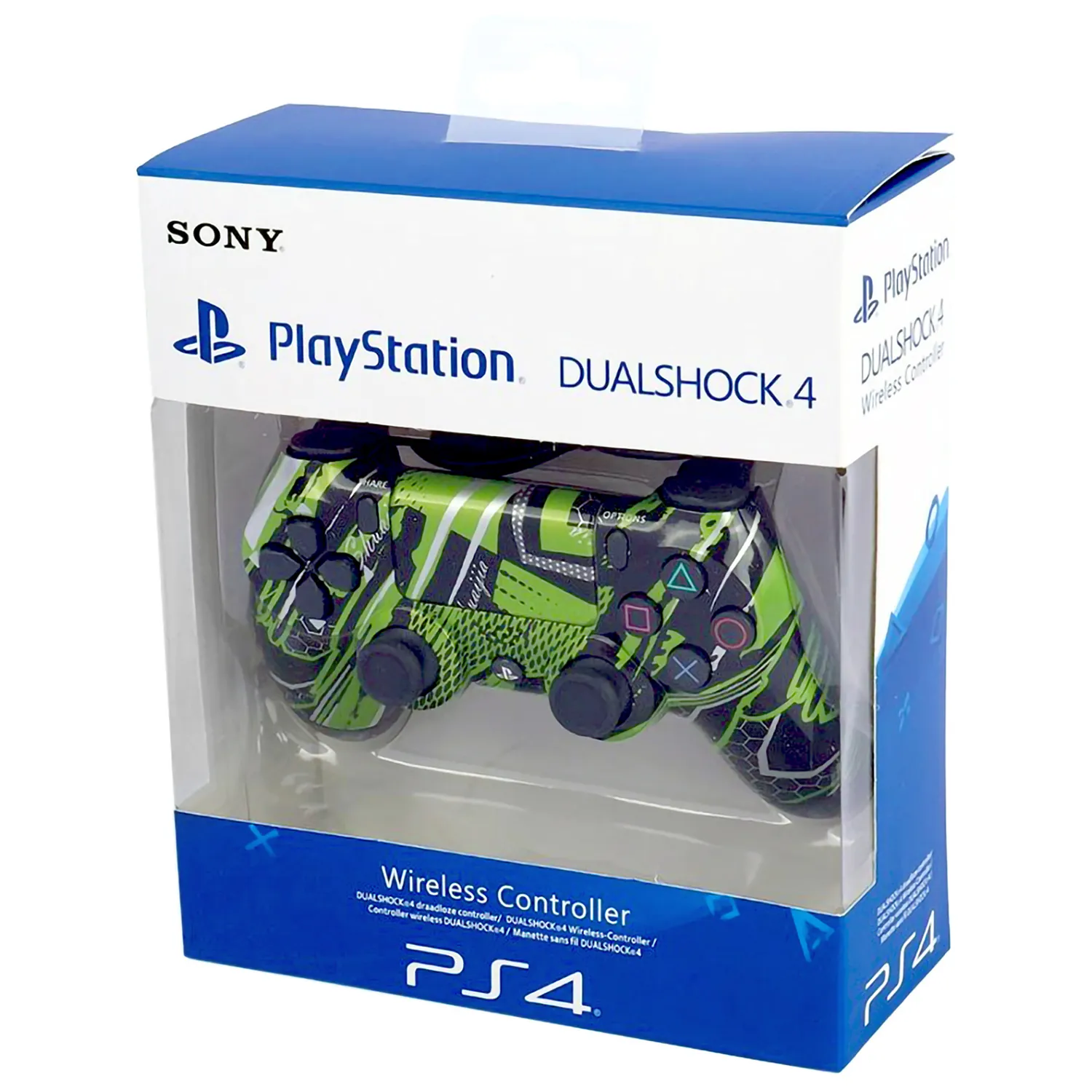 Control AAA PS4 con DualShock 4 J&R Verde Abstracto