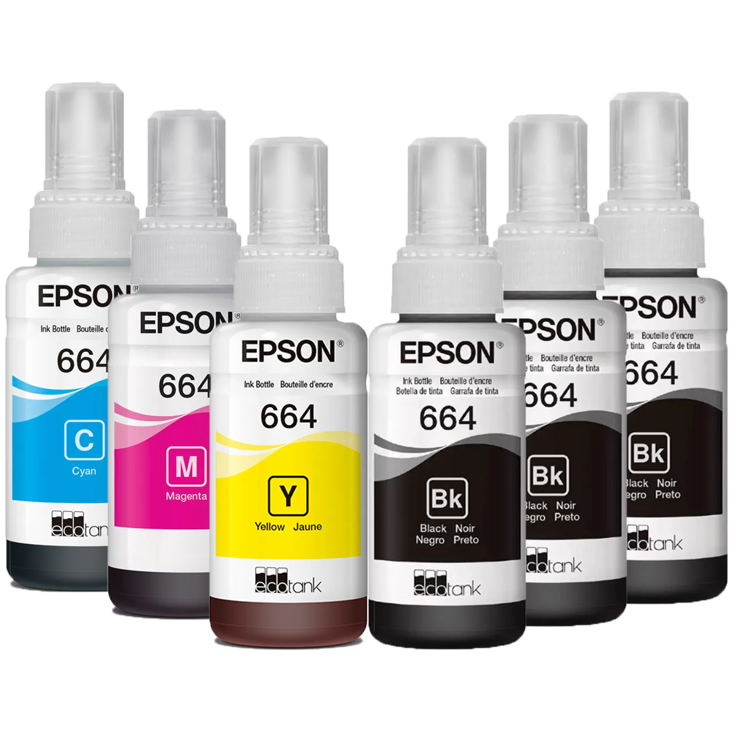 Kit x6 Tintas Originales Certificadas Epson 664