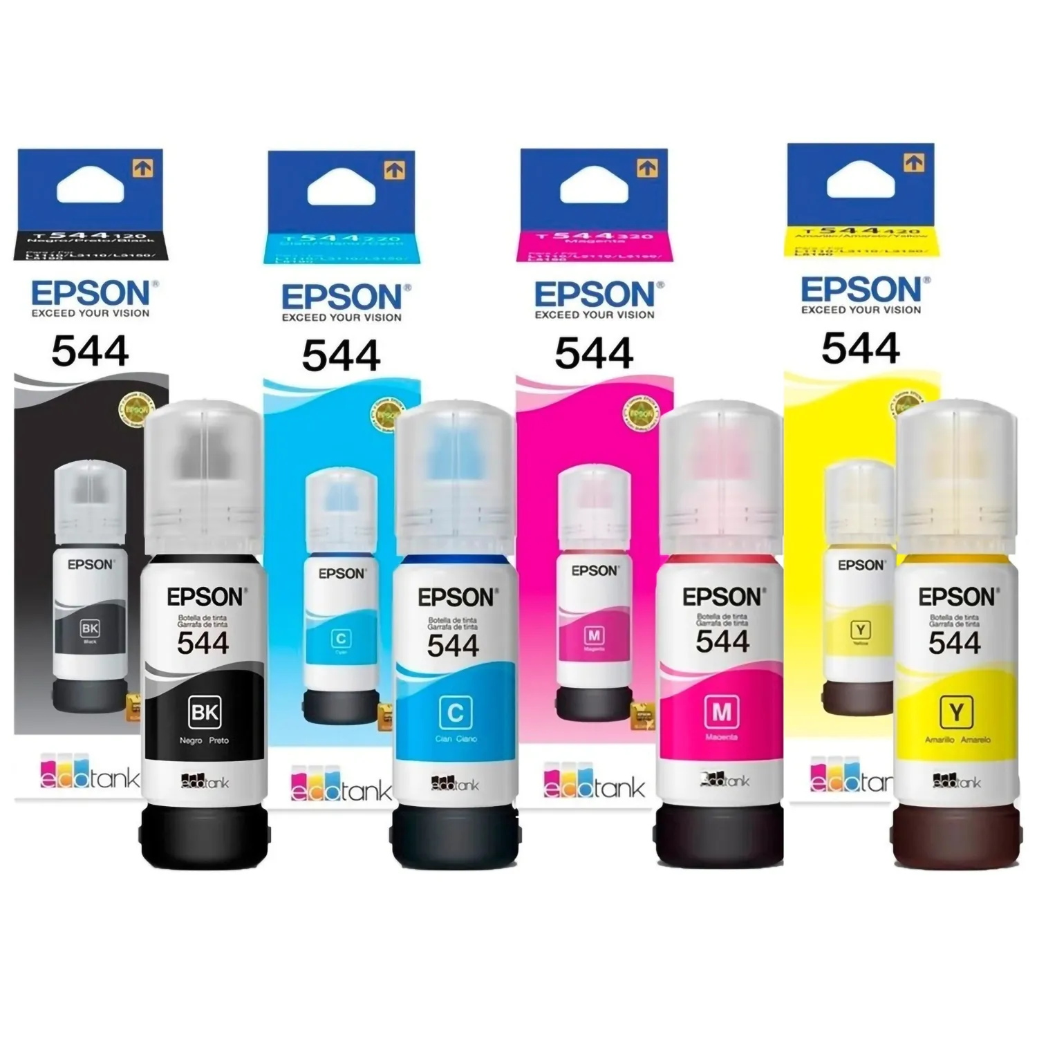 Kit x4 Tintas Originales Certificadas Epson 544