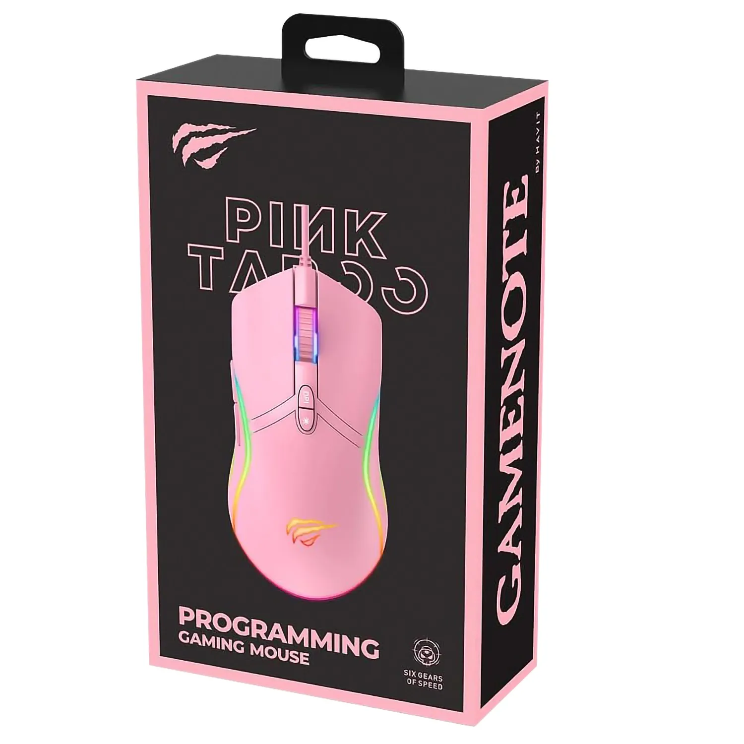 Mouse Gamer Havit Ms1026 Rgb Gaming Rosado