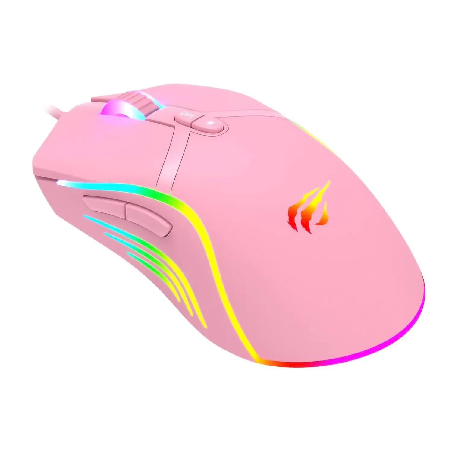 Mouse Gamer Havit Ms1026 Rgb Gaming Rosado