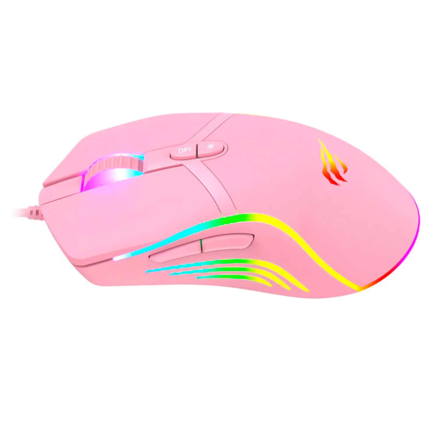 Mouse Gamer Havit Ms1026 Rgb Gaming Rosado