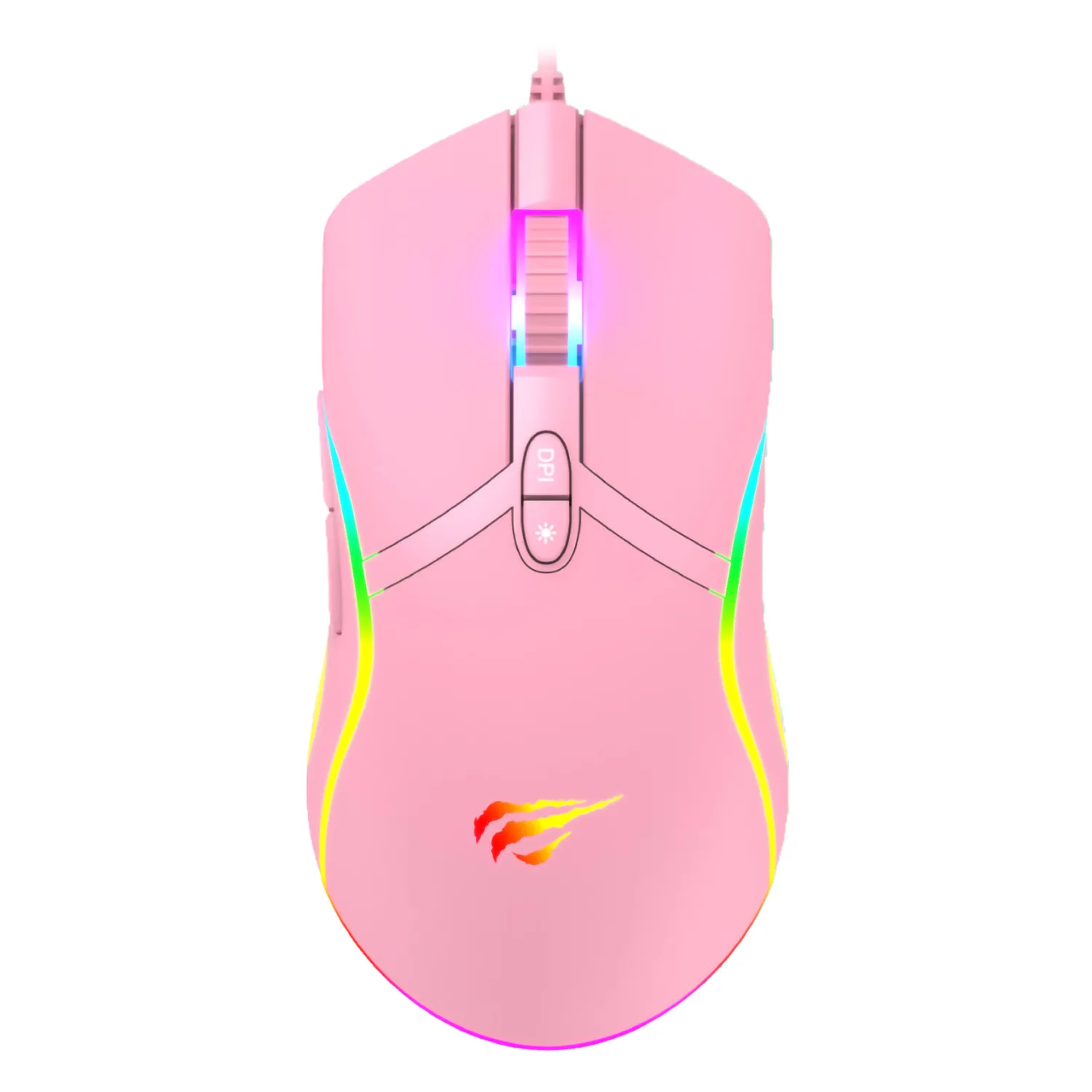 Mouse Gamer Havit Ms1026 Rgb Gaming Rosado