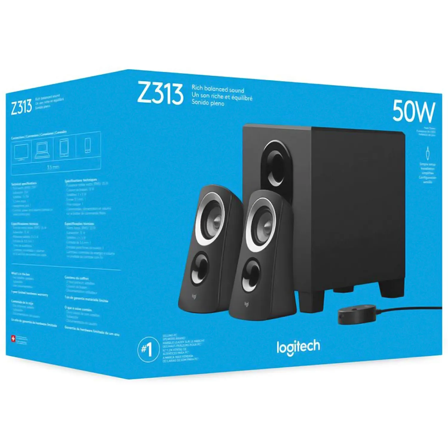 SubWoofer 50W con Altavoces 2.1 Logitech Z313