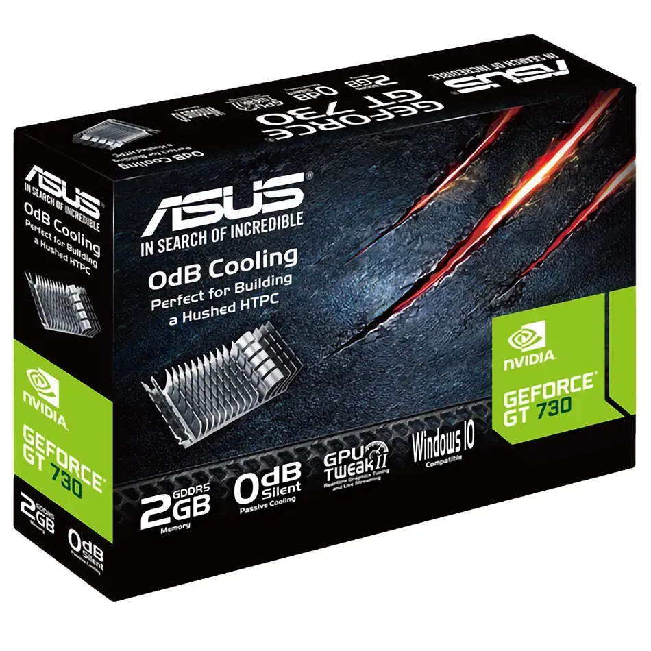 Tarjeta Gráfica Nvidia ASUS GeForce GT 730 2GB GDDR5