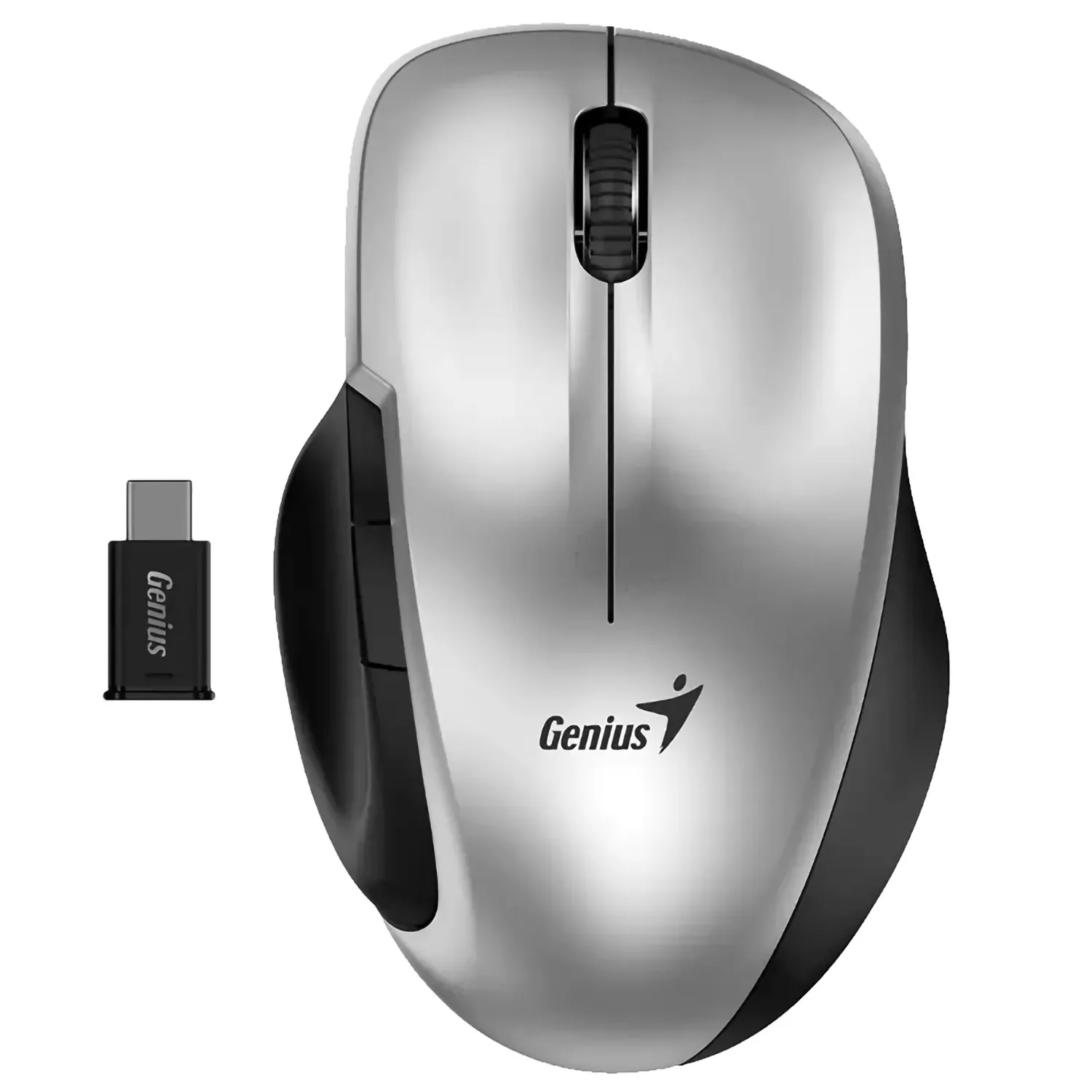 Mouse Vertical Inalámbrico Ergonómico USB-C Genius Ergo 8200S Gris