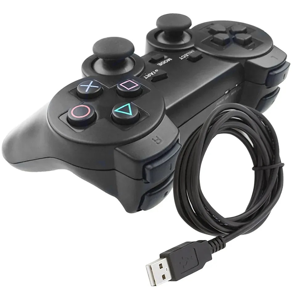 Combo x2 Control Gamepad Joystick USB para PC Negro