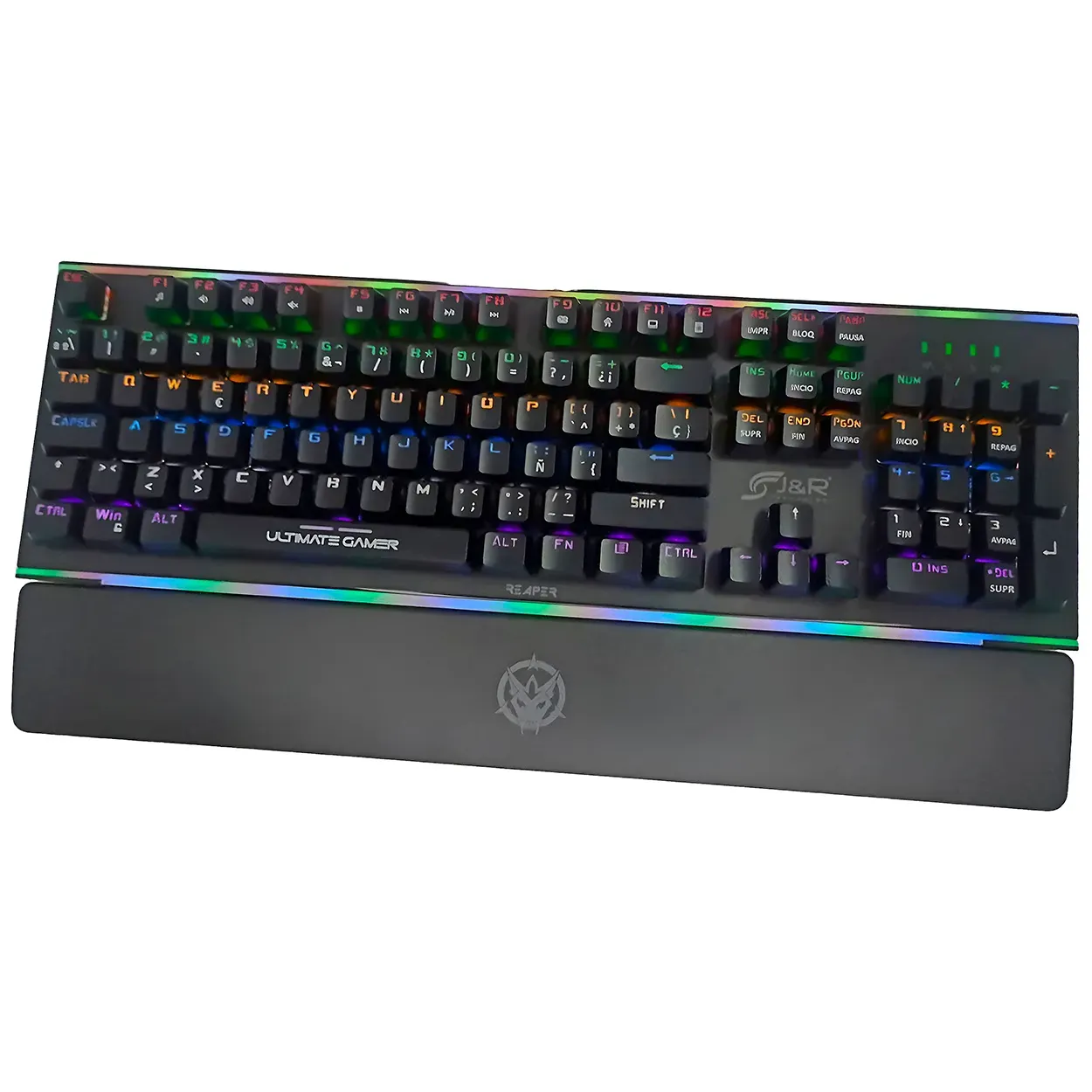 Teclado Mecánico Gamer 100% Switch Brown con Reposa Muñeca JYR MGJT-013 