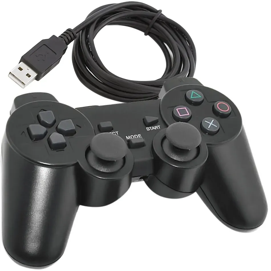 Combo x2 Control Gamepad Joystick USB para PC Negro