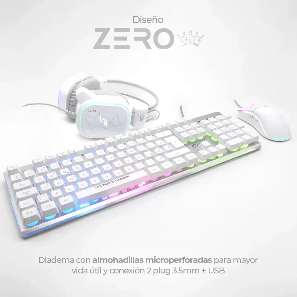 Combo Teclado Mouse Y Diadema Gamer J&R CTMGKR-016