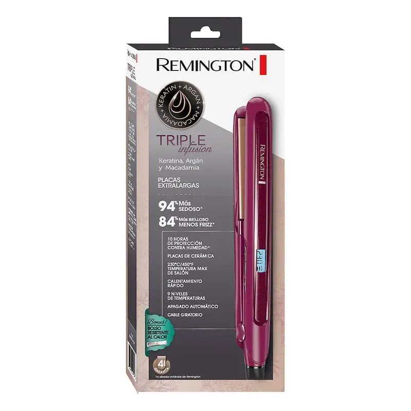 Plancha Remington En Ceramica Triple Infusión Original S7740