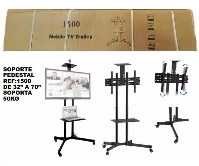 Soporte Base Pedestal Tv Móvil NIA 32-70 Pulgadas 1500