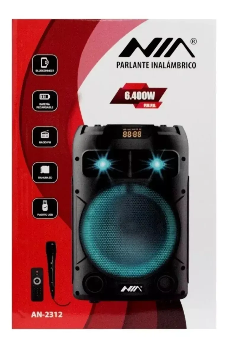 Cabina De Sonido Recargable Nia An-2312 